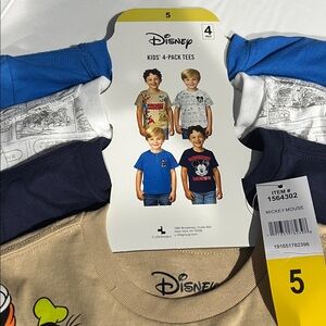 Disney Boys' 4-Pack Tees - Blue, Navy, White, Tan
